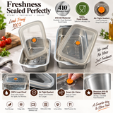 Majestic Chef 410 Grade Stainless Steel 2-Pcs Set Lunch Box - Food Container