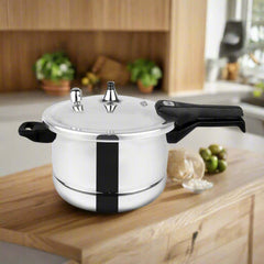 Aluminum pressure cooker with steamer silver instant pot with bakelite handle
