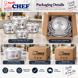 Bright Rose Cookware Set: 24 cm to 36 cm Sizes - Metal Finish