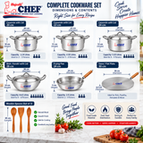 15 Pieces Aluminum Metal Finish Endure Series Cookware Gift Pack Set