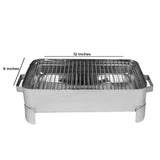 Chef Stainless Steel BBQ Serving Grill 9" x 12" - Medium