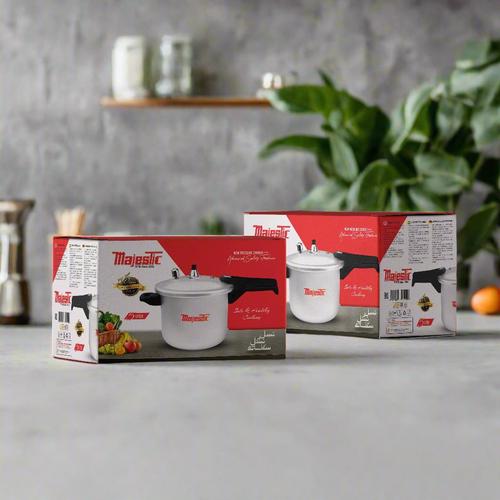 majestic premium quality aluminum instant pot pressure cooker at best price from best cookware brand in Pakistan-chef cookware