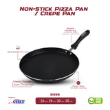 nonstick pizza pan best quality bakelite handle heavy base at best price in Pakistan - mjaesticchef.pk
