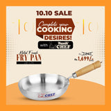 Chef Aluminum Round Frying Pan without Lid - Metal Finish