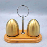 Majestic CHEF Stainless Steel Gold Plated Cruet Bottles Season Salt Shaker Cans
