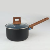 Majestic Chef Granito Series Marble Coating Nonstick Sauce Pan with Glass Lid 18cm