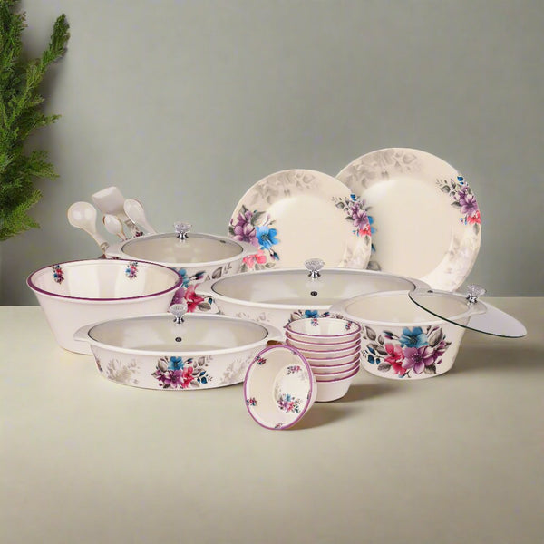 72 Piece Dinnerware Set For 10 Marble Pather Dinner Set 72 Pieces