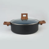 Majestic Chef Granito Series Marble Coating Nonstick Shallow Pot Biryani Pot - 26cm