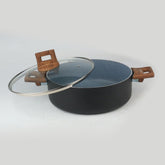 Majestic Chef Granito Series Marble Coating Nonstick Shallow Pot Biryani Pot - 26cm