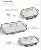Majestic Luxury Crystal Coated Melamine Dinner Ware 72 Pcs Dinning Set - 8 Persons Serving -409