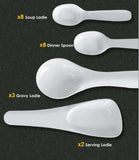 Majestic Luxury Crystal Coated Melamine Dinner Ware 72 Pcs Dinning Set - 8 Persons Serving -409
