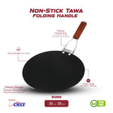Majestic Non-Stick Tawa with Folding Handle 30 cm - majesticchef.pk