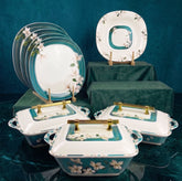 Majestic Luxury Crystal Coated Melamine Dinner Ware 72 Pcs Dinning Set - 8 Persons Serving -404