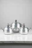 Kitchen Star Crown Pot Belly Cooking Pan Set Metal Finish 3 Pieces Set- 16,18, 20 cm