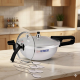 Combo Deals - Pressure Cooker Karahi 9 Liter With 6 Pcs Table Spoon- Deal #10