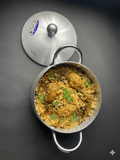 Kitchen Star Crown Pot Belly Cooking Pan Set Metal Finish 3 Pieces Set- 16,18, 20 cm