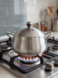 Kitchen Star Crown Pot Belly Cooking Pan Set Metal Finish 3 Pieces Set- 16,18, 20 cm