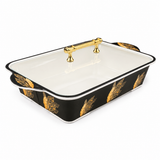 Majestic Luxury Crystal Coated Melamine Dinner Ware 72 Pcs Dinning Set - 8 Persons Serving -909
