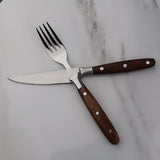 Chef Supreme Quality Steak Fork And Knife with Serrated Blade