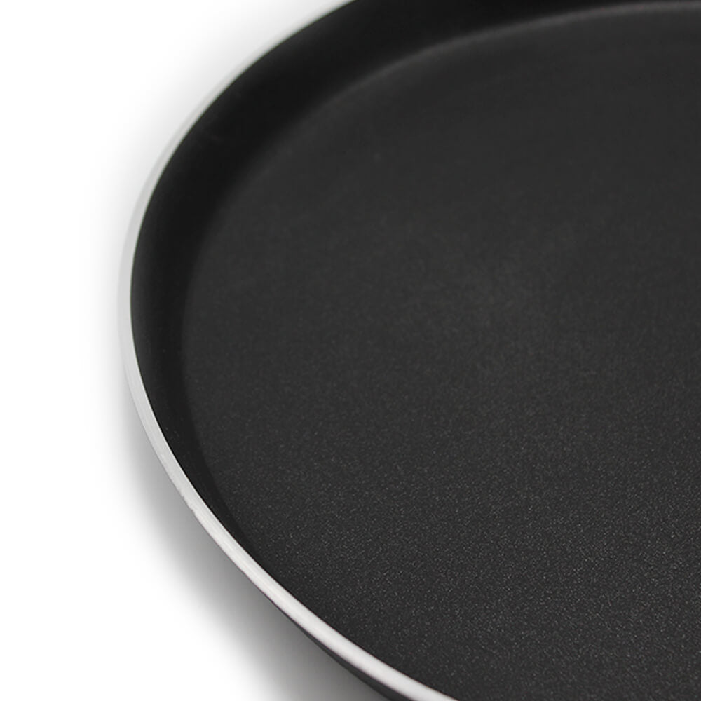 best quality nonstick pizza pan / hot plate with strong and fix bakelite handle at low price in Pakistan-majestic chef