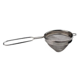 Fine Mesh Stainless Steel Deep Tea Strainer - Conical Wired Handle - Large
