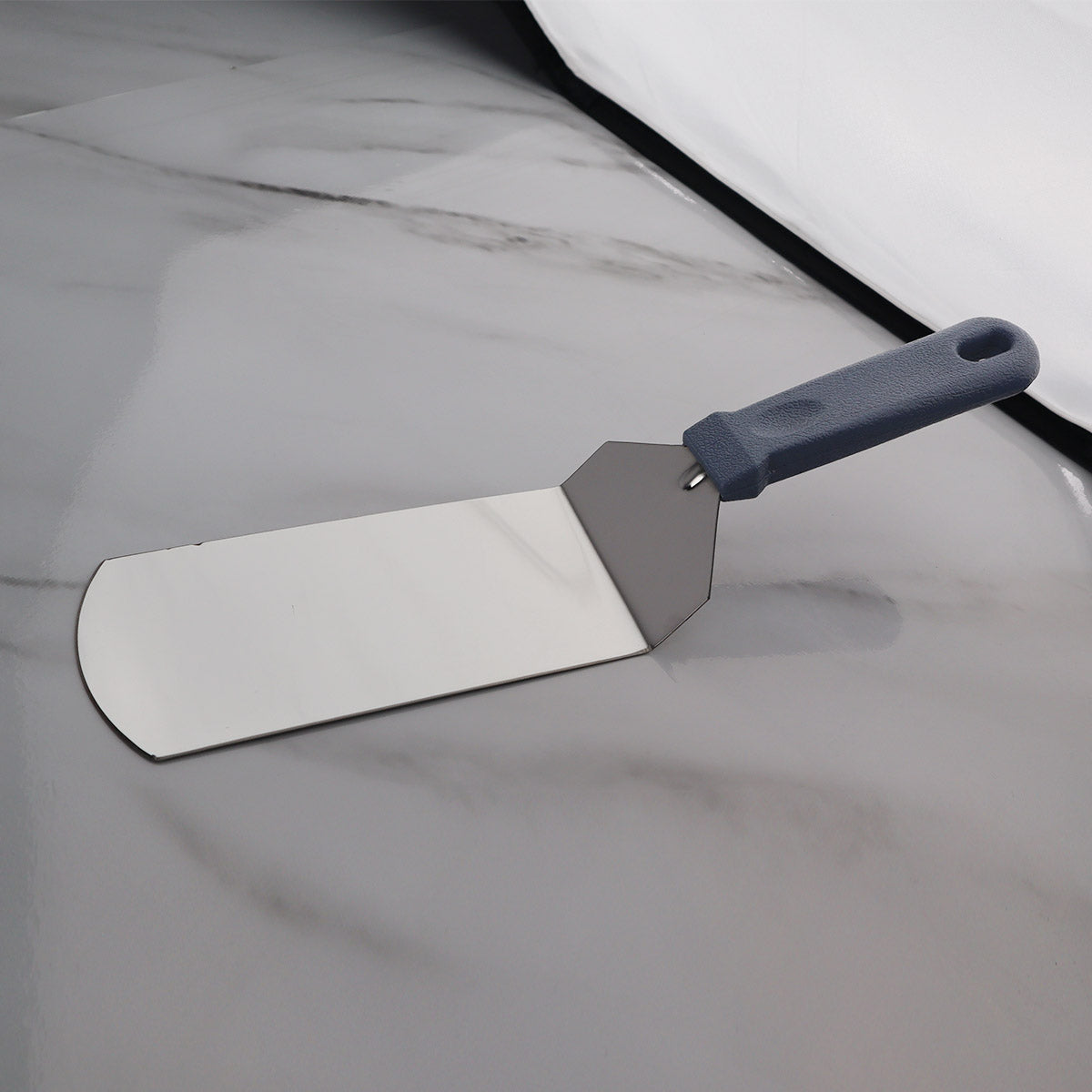Stainless Steel Perfect burger Turner, Pancake Flipper, Spatula - Grey Handle
