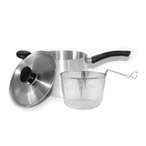 New Metal Finish Chips Fryer chef best quality aluminum fryer fries maker chips fryer fish fryer with strainer metal finish at best price in pakistan