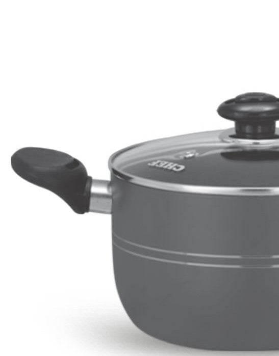 Chef Best Non-Stick Casserole / Handi / Pateeli With Glass Lid price in pakistan - majesticchef cookware