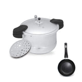 1205 Aluminum Pressure Cooker with Steamer Plus Frypan 18 cm - (11 Liter)