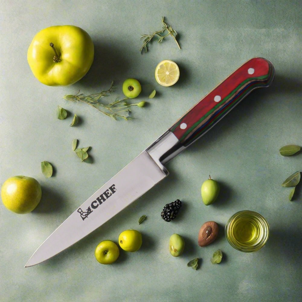 chef best quality stainless steel knife with color handle - majestic chef
