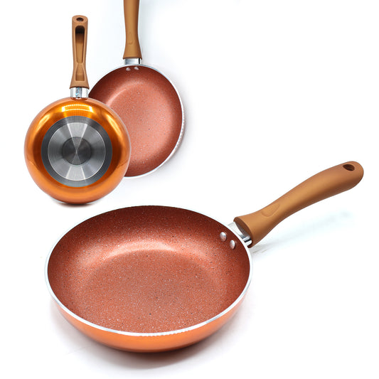 chef best quality non stick round frying pan at best price from best brand in pakistan in copper colour