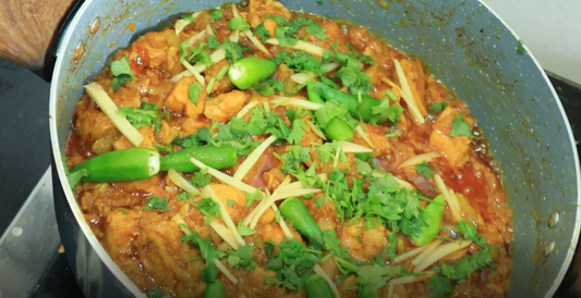Chicken Kaddu (Chicken Korma with Pumpkin) Recipe With Majestic Chef Granito Series Shallow Pan