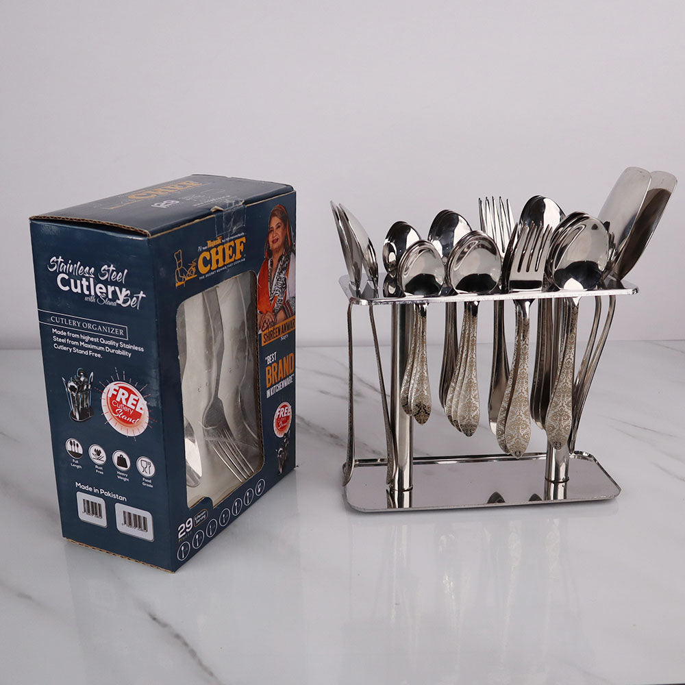 Chef Shireen Anwar-Stainless Steel 29 Pcs Cutlery Set – Chef Cookware
