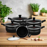 Chef Best Aluminum Non Stick Kitchen Set 5 Pcs New Arrival Cookware Set / Cooking Pot - Forged Set