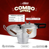 Pressure Cooker + Aluminum Wok + Metal Finish Milk Pan - Combo Offers