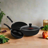 Majestic Premium Quality Mini Nonstick Gift Set 3 Pcs Kitchen Set - Tawa Fry Pan & Wok / Trio Series