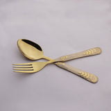 stainless steel pvd coated table spoon dessert spoon tea spoon table fork rice and curry spoon - majestic chef cookware