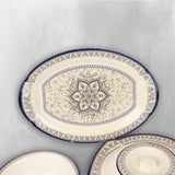 Majestic Melamine Dinner Set Crystal Coated Dinnerware 6 Persons Serving - 28 Pcs Round Flower - majesticchef.pk