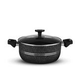 nonstick cooking pot casserole best for cooking with glass lid at best price in Pakistan - majestic chef cookware