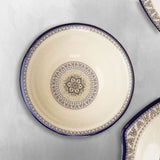 Majestic Melamine Dinner Set Crystal Coated Dinnerware 6 Persons Serving - 28 Pcs Round Flower - majesticchef.pk