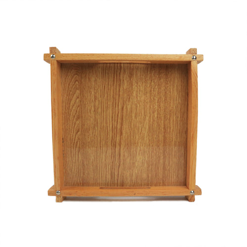 Wooden Serving Tray Square Shape Antique Design - Medium Hover