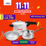 Majestic Aluminum Mini Gift Set 3 Pcs - Pressure Cooker Wok &amp; Sauce Pan / Trio Series - 11.11 big sale of the year 2024