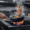 Chef Non Stick Mild Steel Heavy Weight Long Handle Wok Kadahi 26 cm - Clearance Sale