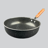 Chef Non Stick Mild Steel Heavy Weight Long Handle Wok Kadahi 26 cm - Clearance Sale