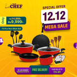 Chef Best Non Stick Cookware Set / Kitchen Set - 331 ( 15 Pcs )