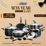 Chef Non-Stick Stylish Kitchen Set / Cookware Set With Combine Lid - (15 Pcs) 325