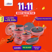 signature set 21 pcs marble coating cookware set at discounted price  / best non stick cookware brand in pakistan