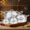Best Cookware 4 Piece Casserole Royal set - 22 cm to 28 cm-Metal Finish