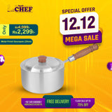 CHEF Sauce Pan Metal Finish-Metal Finish