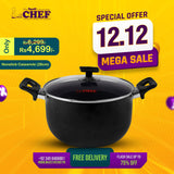 Chef Best Non-Stick Casserole / Cooking Pot With Glass Lid - 26 cm